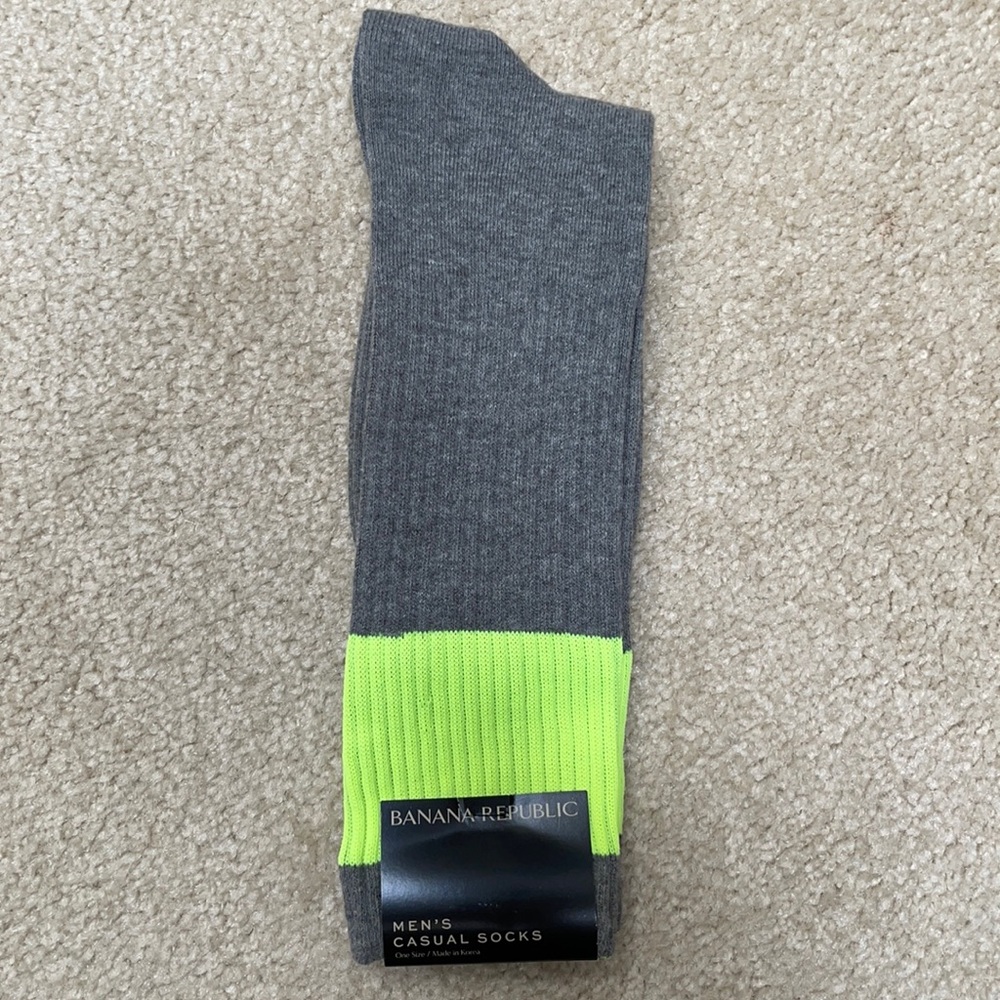 Banana Republic Athletic Casual Sock Neon